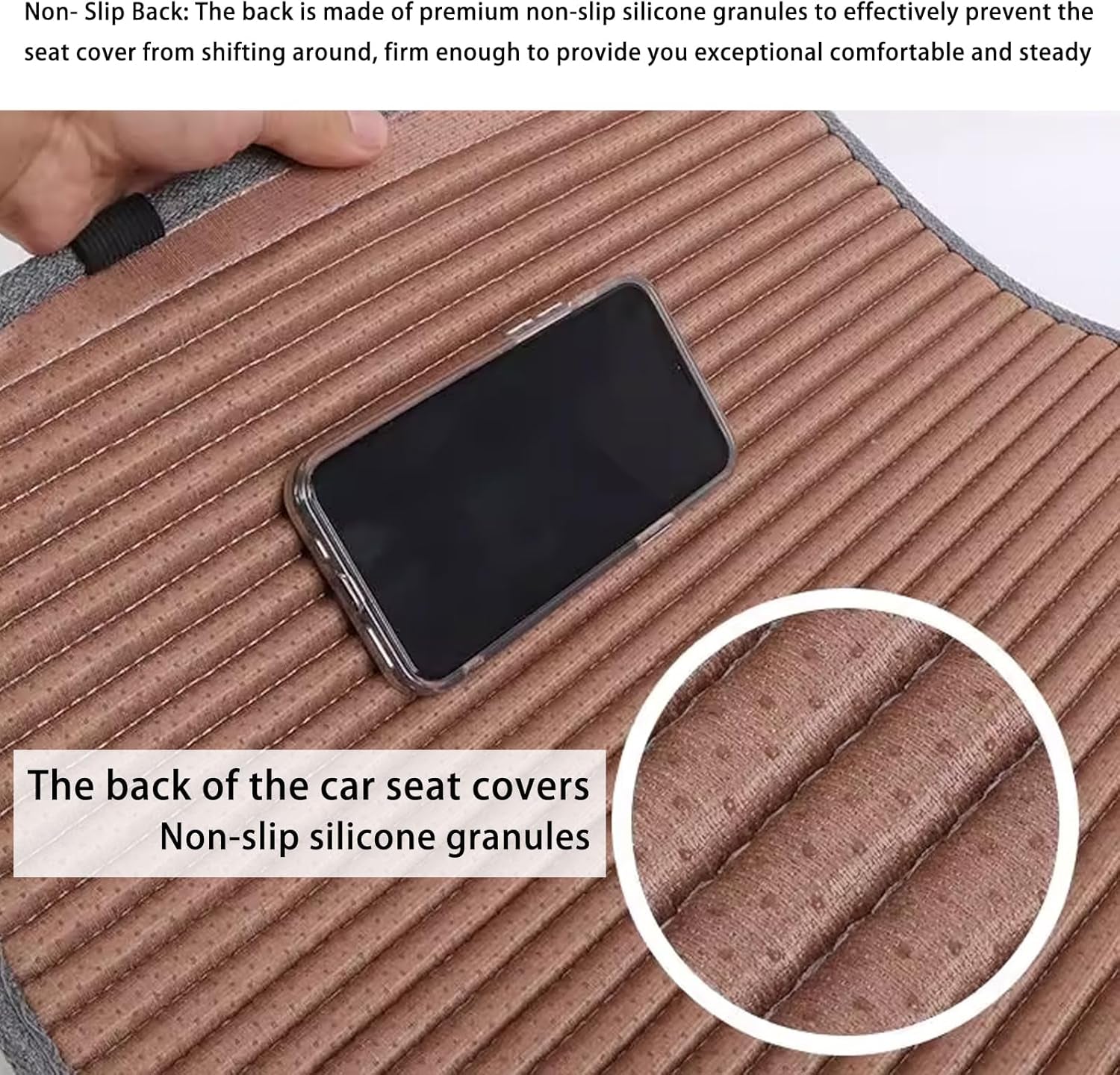 Car Seat Covers,Cloth Cars Seat Covers,Universal Fabric Car Seat Covers,Front Seats Only Air Bag Compatible,Cooling Car Seat Protector,Buckwheat Hull Breathable Comfortable Ventilated,Black