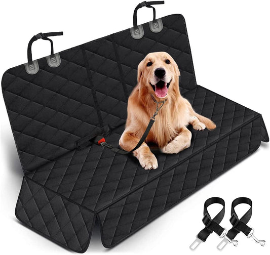 Deluxe Dog Car Seat Cover – Waterproof, Heavy-Duty Backseat Protector with Side Flaps. Fits most middle arm rests.